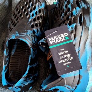 Rugged Shark Kids Water Shoes - Black and Blue